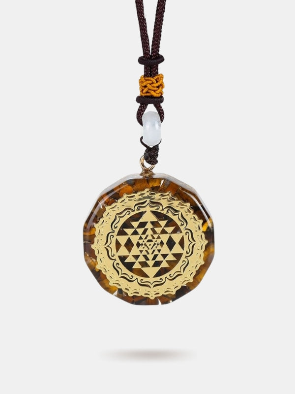Sri Yantra crystal necklace