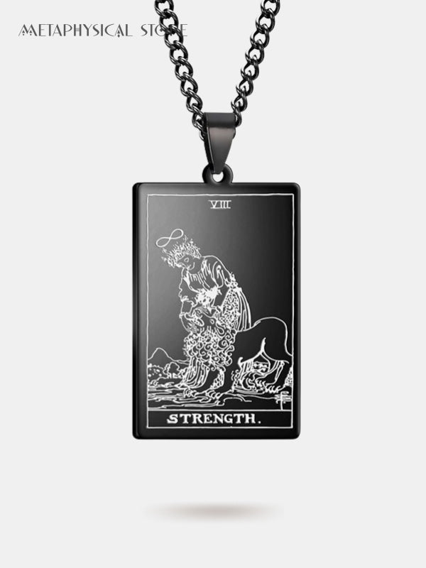 Strength Tarot card necklace