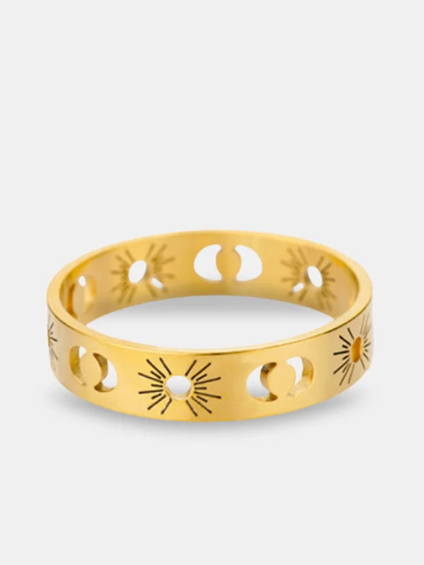 Sun and Moon Ring - 7 / Gold