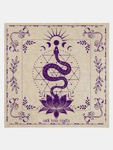 Tarot altar cloth with snake