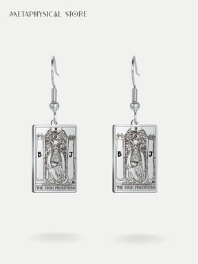 Tarot card earrings