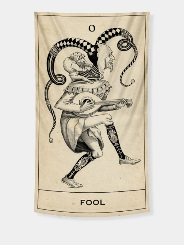 Tarot card tapestry the fool