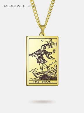 The Fool card necklace