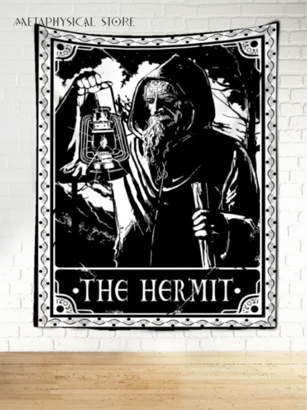 The hermit tarot card tapestry