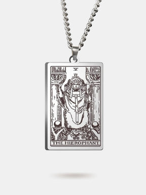 The Hierophant tarot card necklace
