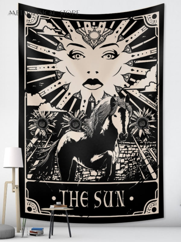 The Sun tarot card tapestry