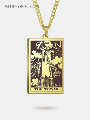The tower card necklace