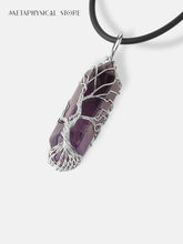 Tree of life amethyst gemstone necklace