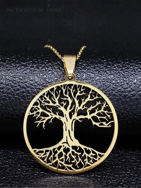 Tree of life necklace gold