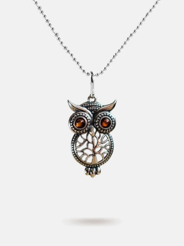 Tree of life owl necklace