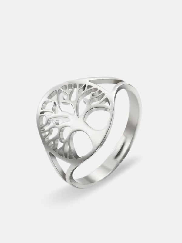 Tree of life ring silver