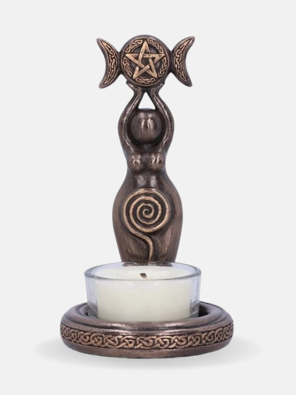 Triple Goddess candle holder