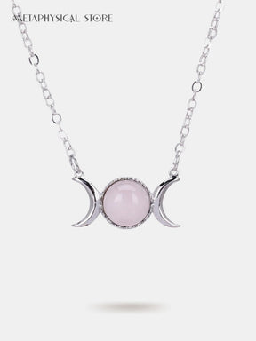 Triple moon goddess necklace