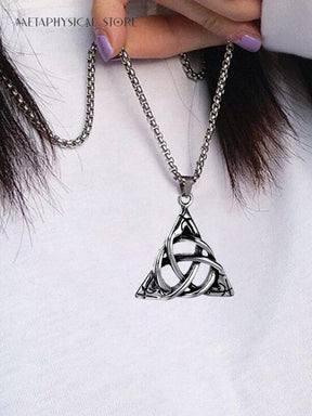 Triquetra trinity knot necklace