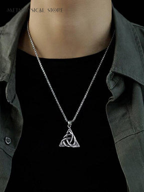 Triquetra trinity knot necklace