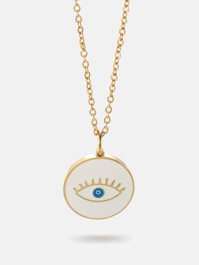White Gold Evil Eye necklace