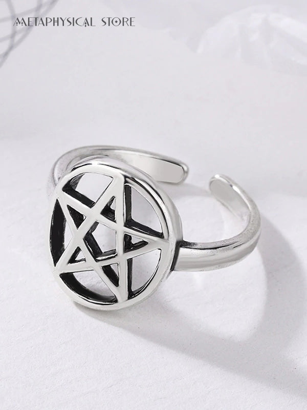 Wiccan pentacle ring