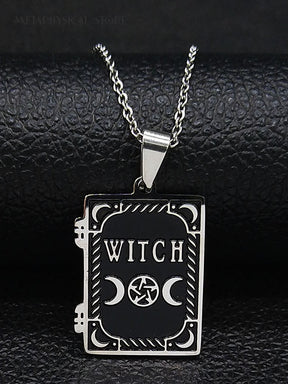 Witch grimoire necklace